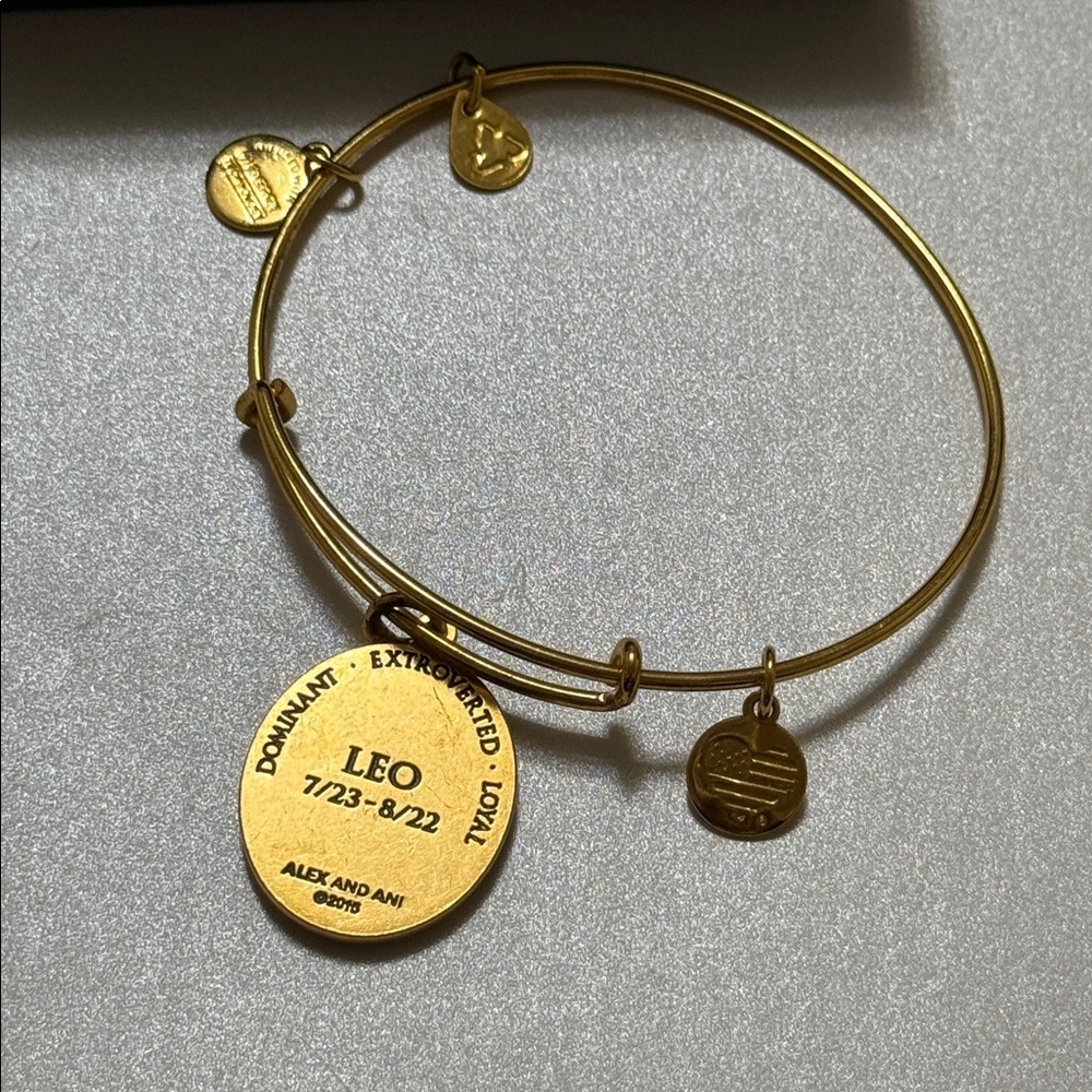 Alex and Ani Gold Leo Constellation Charm Bracelet - Picture 10 of 12